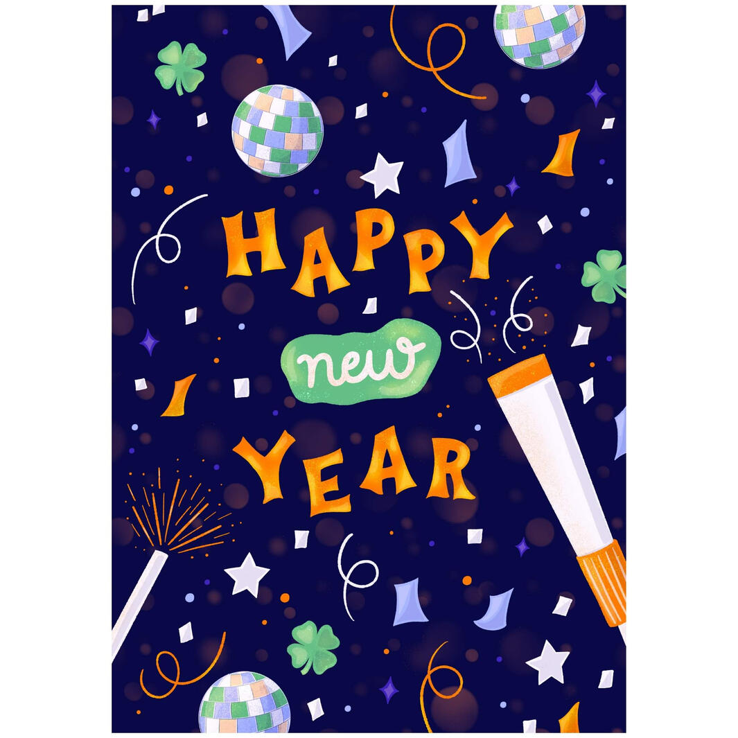 Happy New Year - Celebration Greeting Card
