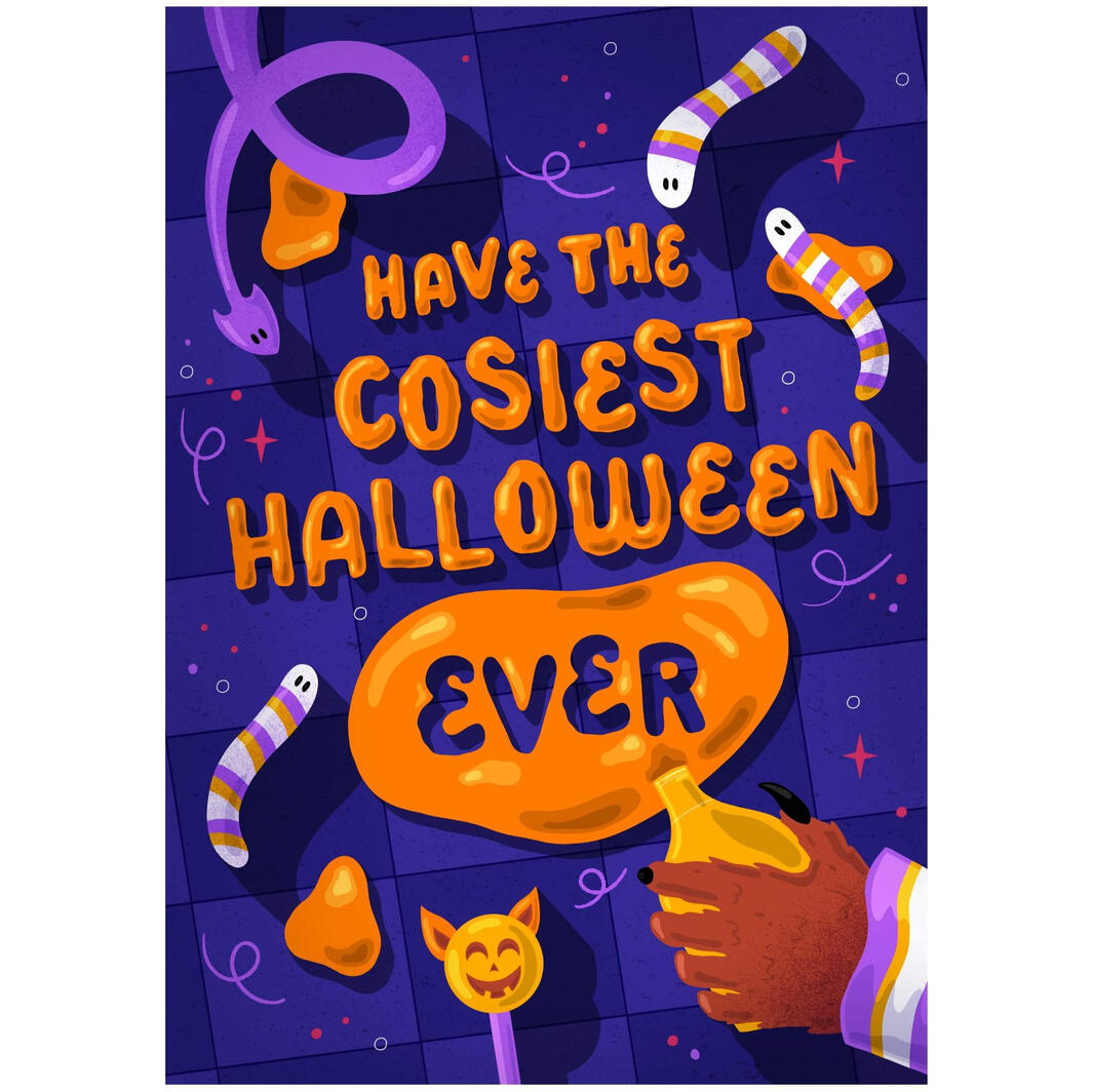Have the cosiest Halloween Ever - Halloween Greeting Card