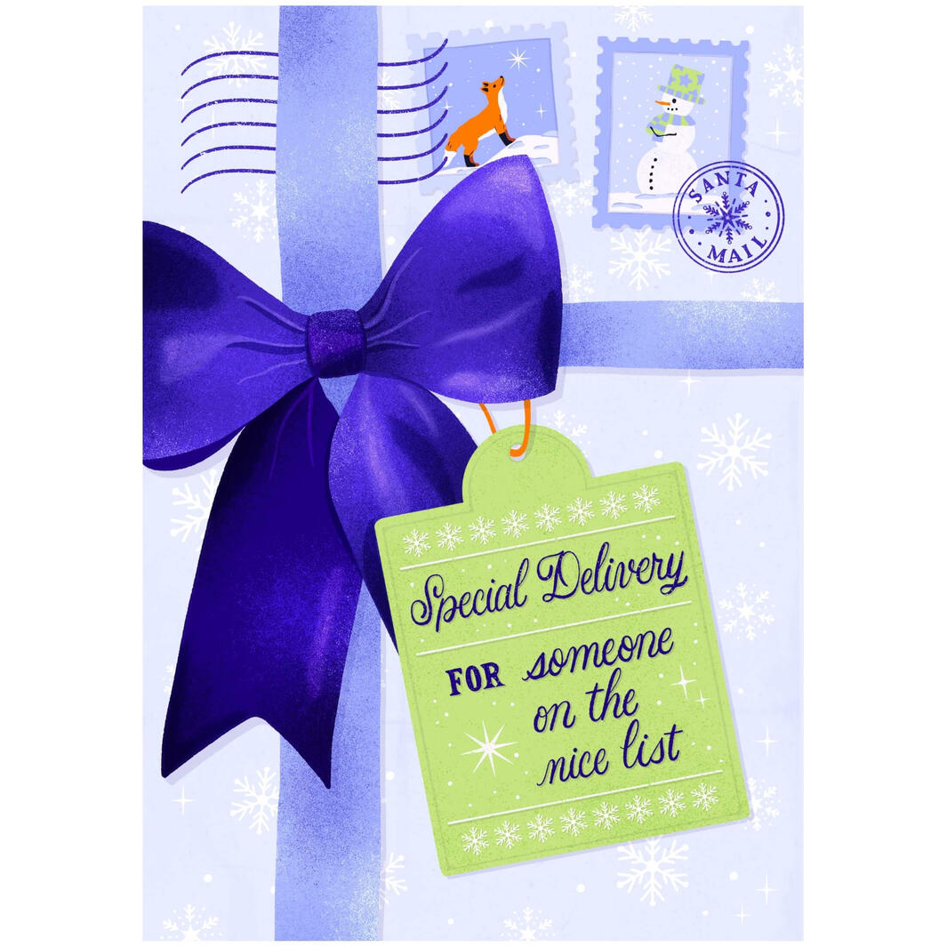 Special Delivery for someone on the Nice List - Greeting Card