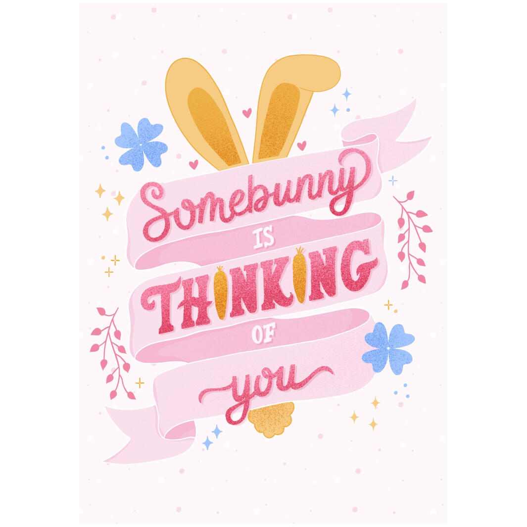 Somebunny is thinking of you - Greeting Card