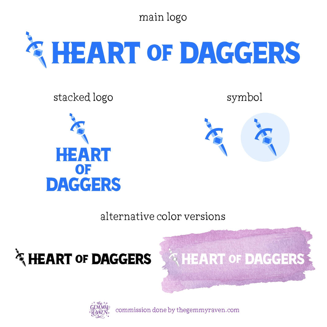 Logo for the Daggerheart platform "Heart of Daggers"